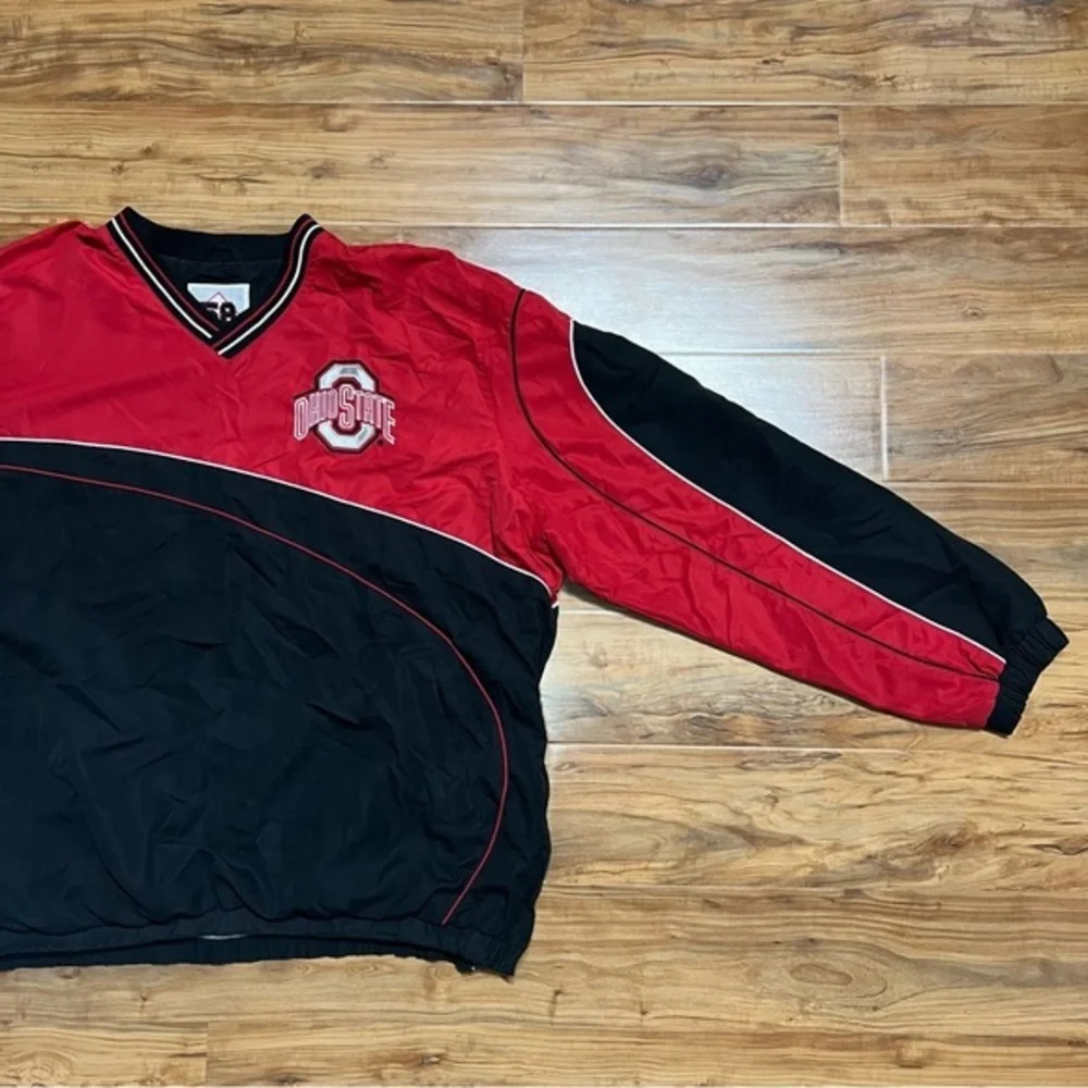 Vintage Ohio State Buckeyes 58 Sports Pullover‎ Lined XXL Windbreaker Jacket Y2K